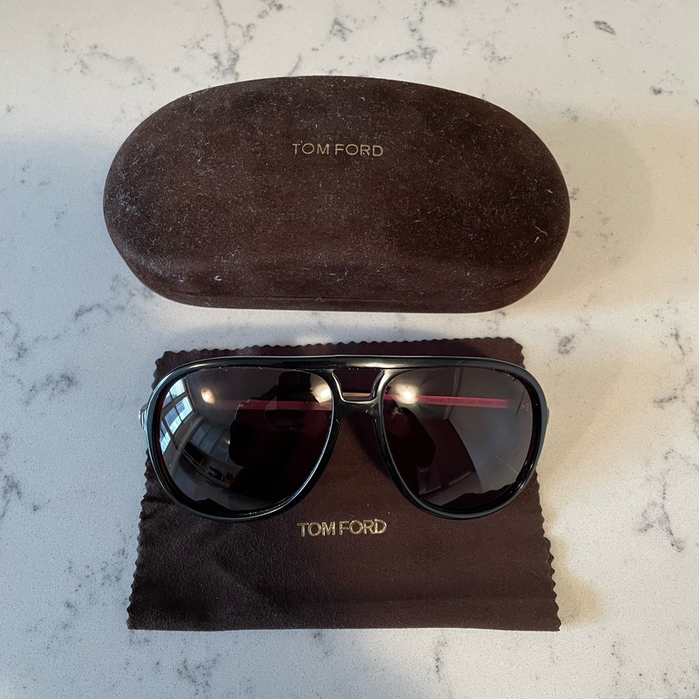 Tom Ford Black Aviator Sunglasses